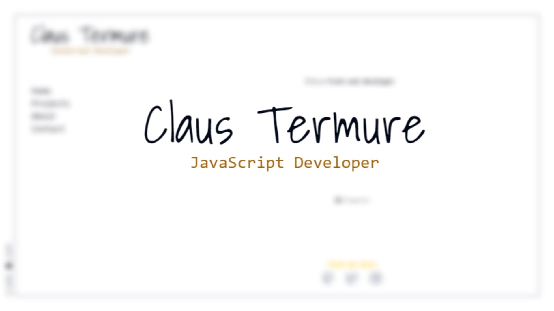 Developer Portofolio